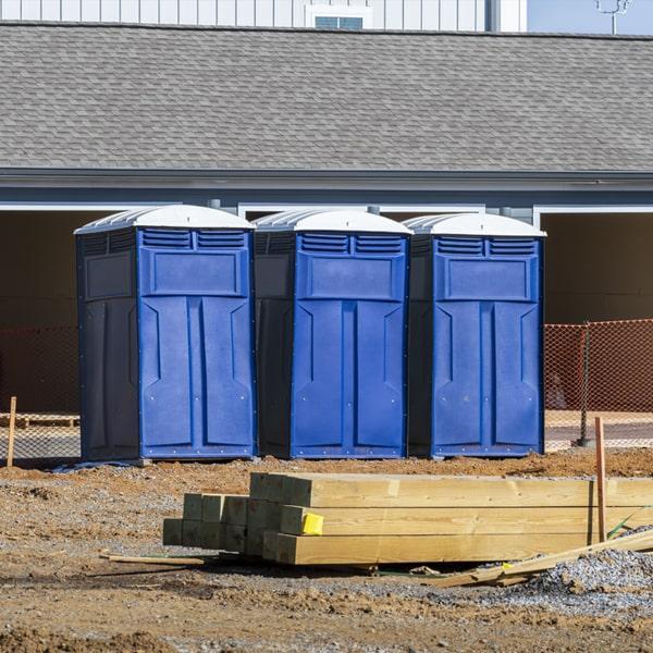 work site porta potties services our portable restrooms on construction sites once a week, but can also provide additional servicing if needed